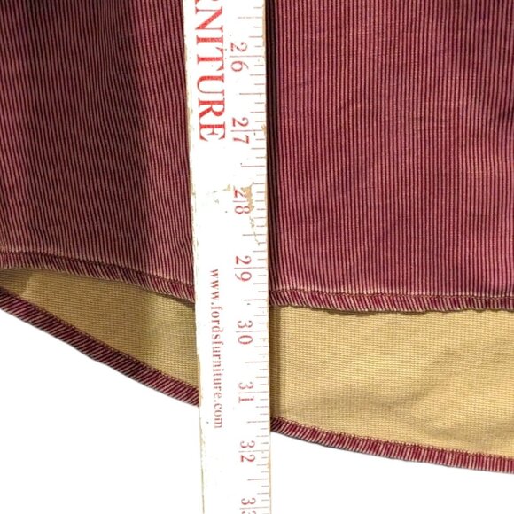 Ryan Michael Shirt Mens Medium XL Red Textured Corduroy Silk Snap Long Sleeve - Picture 10 of 16